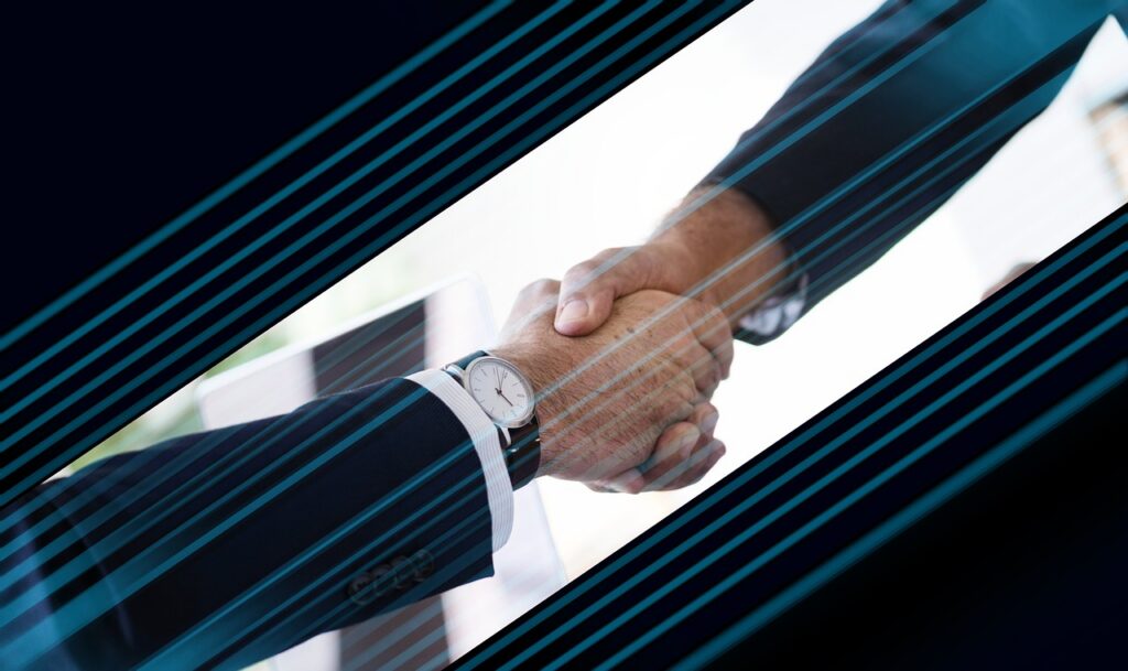 Aperto de mãos representando confiança genuína entre marca e cliente