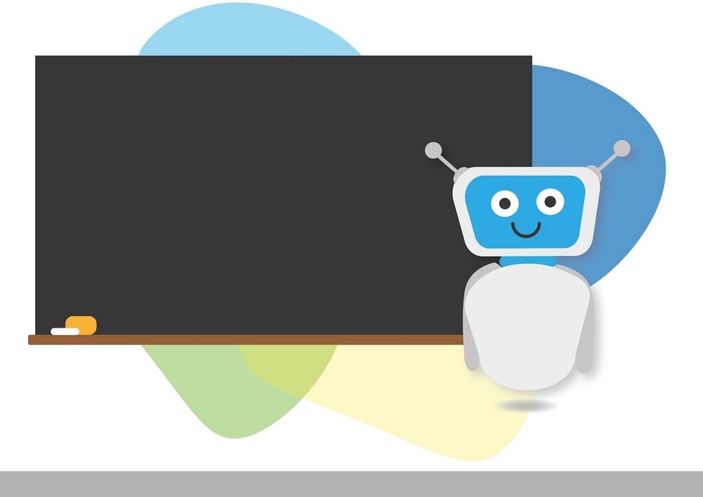 Robô representando inteligência artificial e chatbots